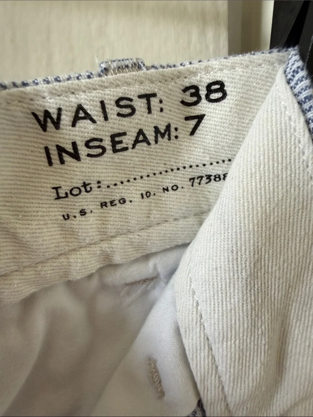 Men’s J.Crew striped linen shorts 38